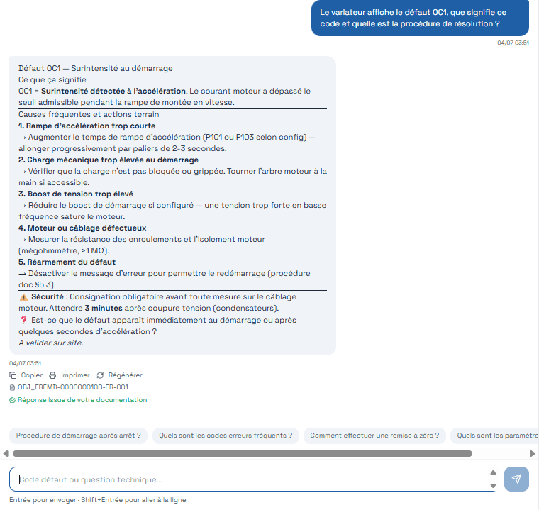Interface DusInAI sur variateur Lenze SMV